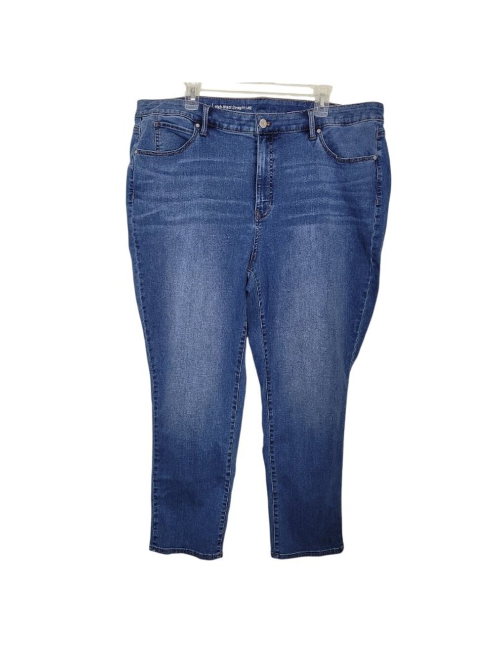 Talbots Flawless High Waisted Straight Leg Jeans 22W Petite Blue Med Wash